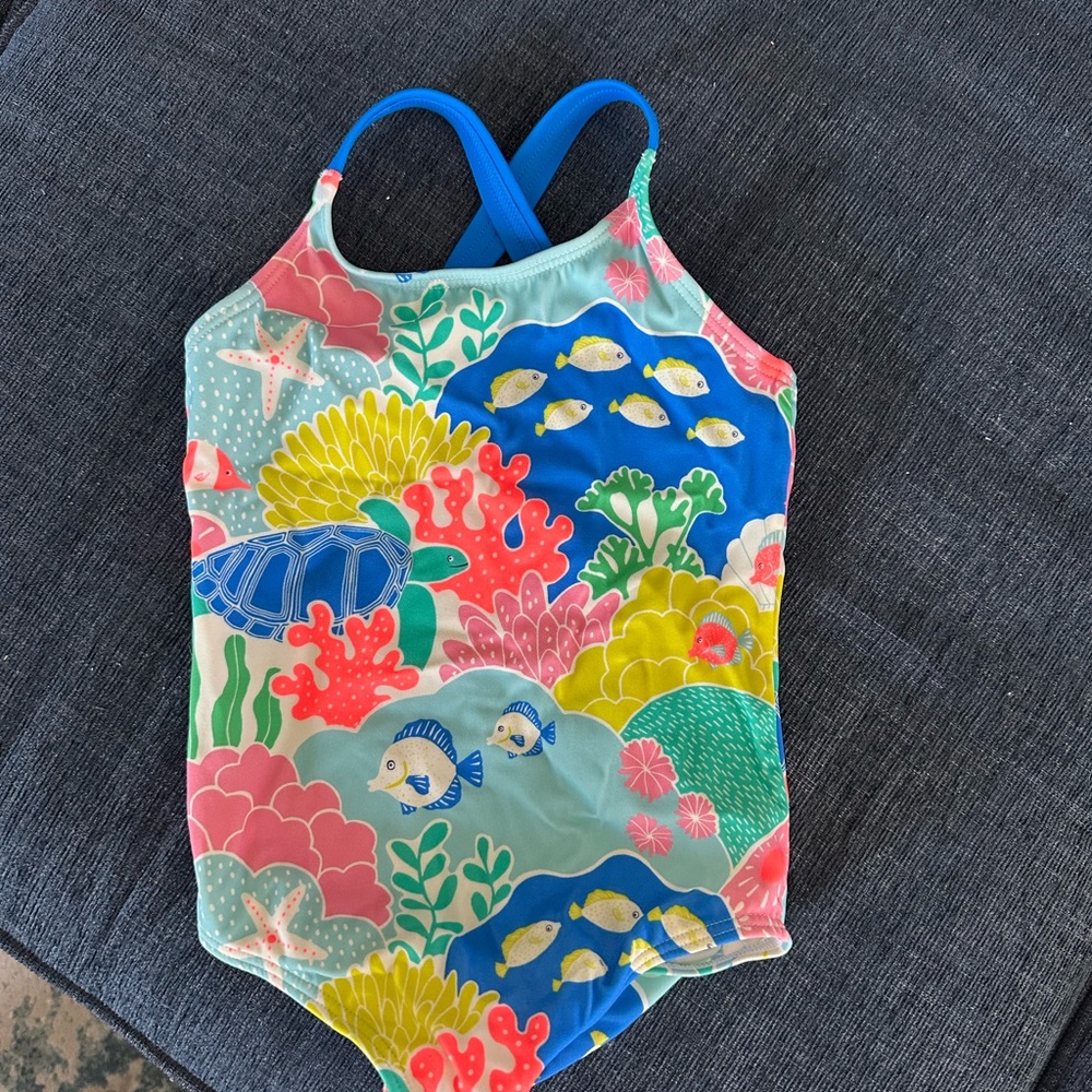 Boden Kids Swimwear with Fish and Coral Print